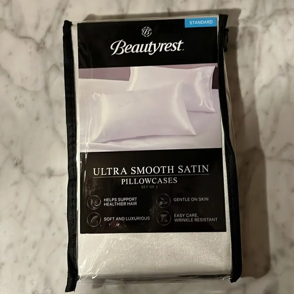 Standard Beautyrest Ultra Smooth Satin Pillowcases - Picture 2 of 3